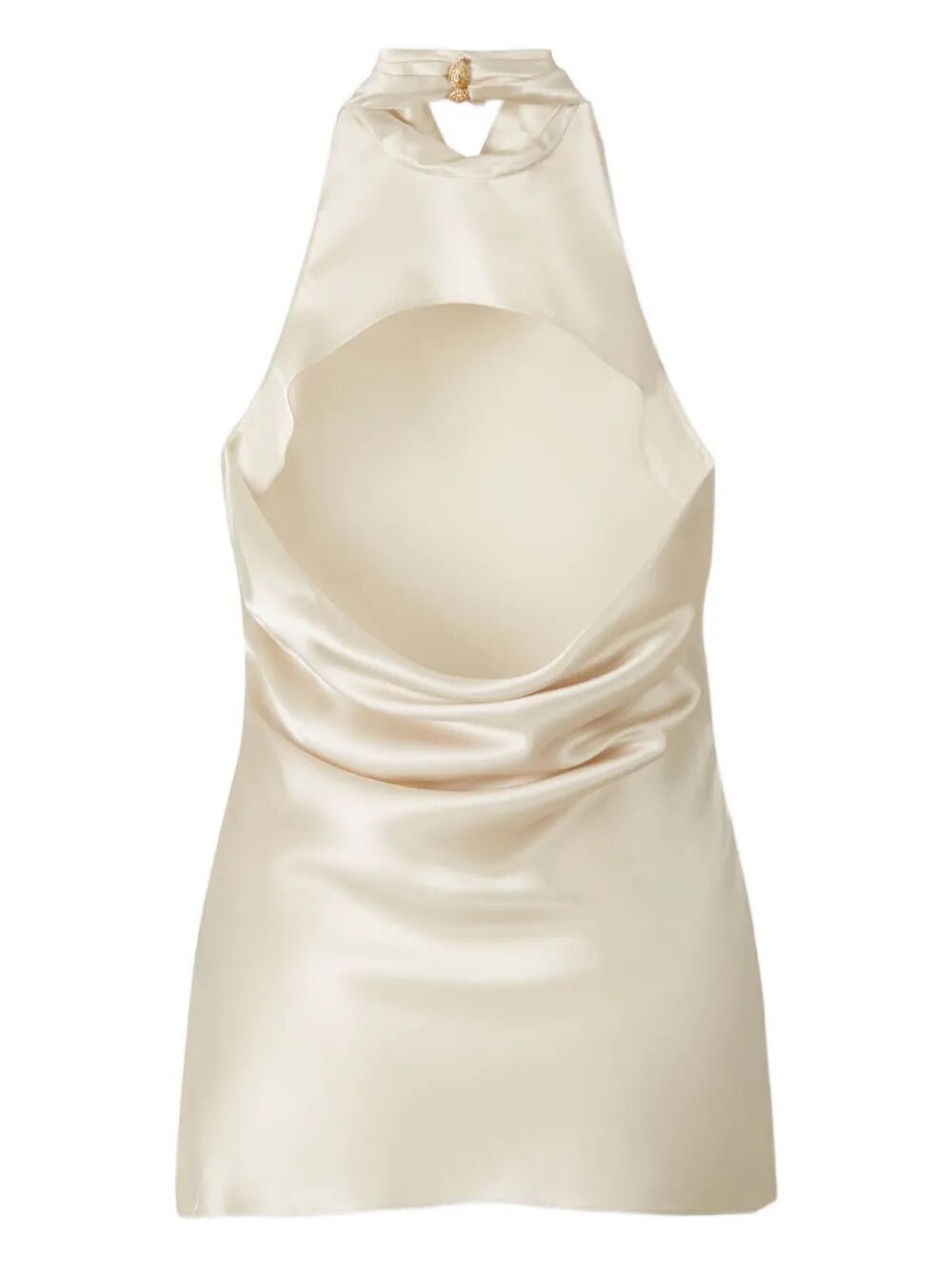 Balmain Women Halterneck Crepe Satin Top