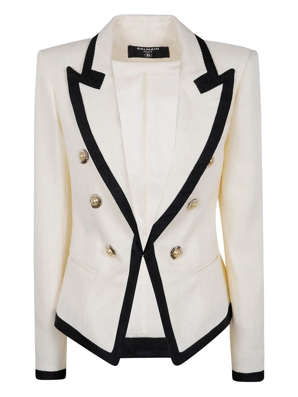 Balmain Women One Button Fitted Natte Jacket