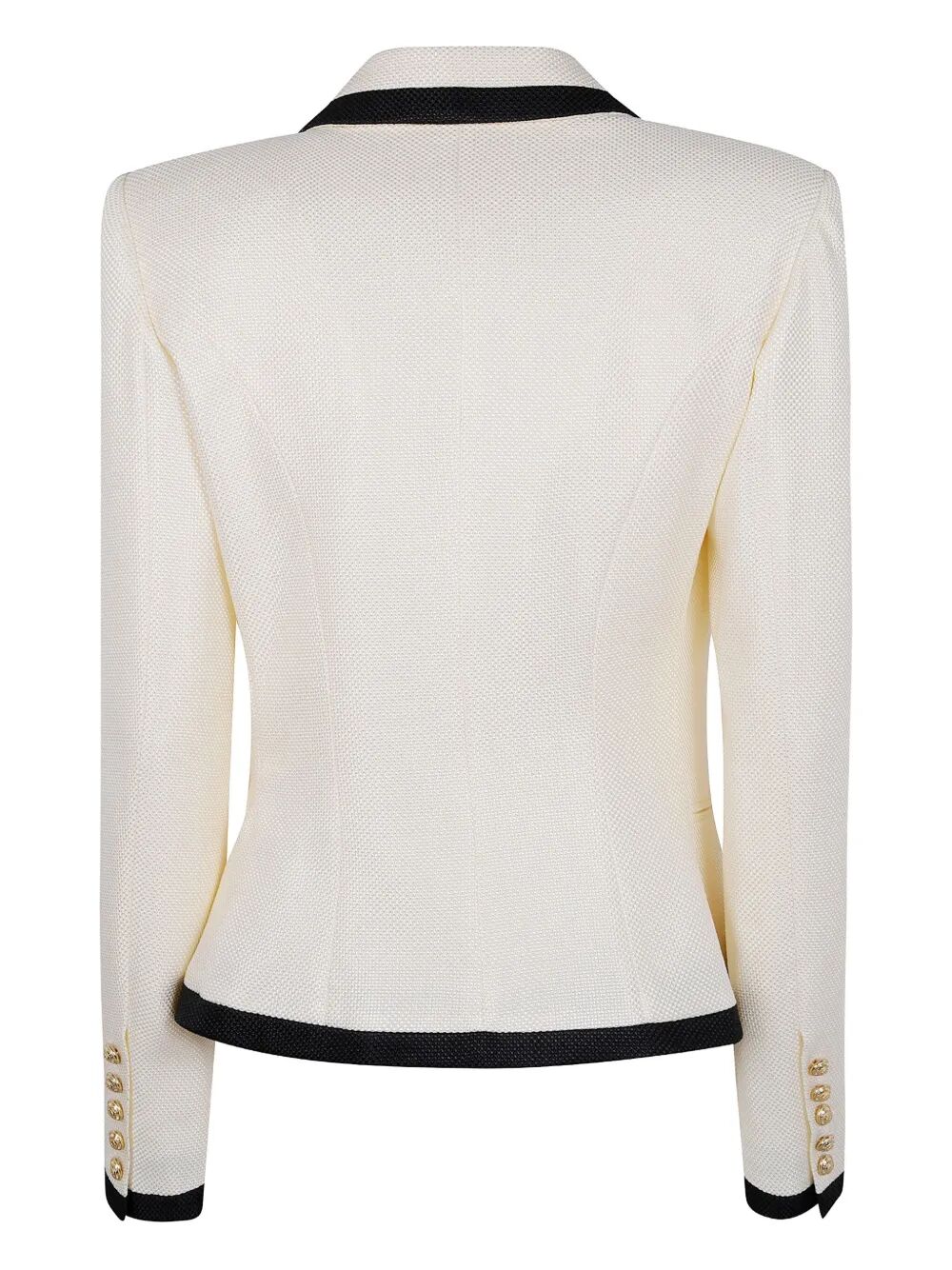Balmain Women One Button Fitted Natte Jacket