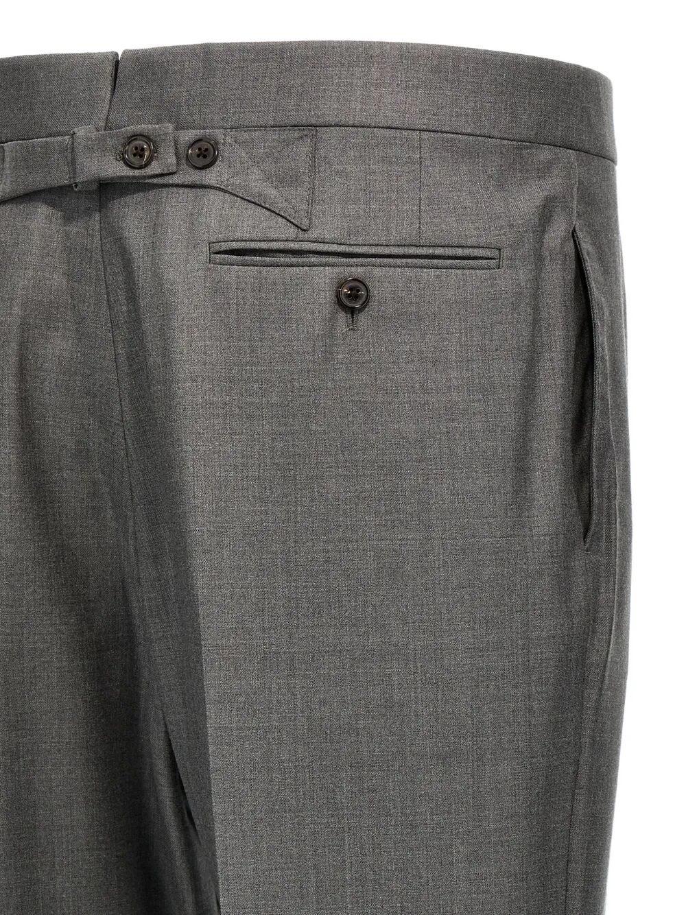 Thom Browne Men Fit 1 Back Strap Trouser In Super 120’S Twill
