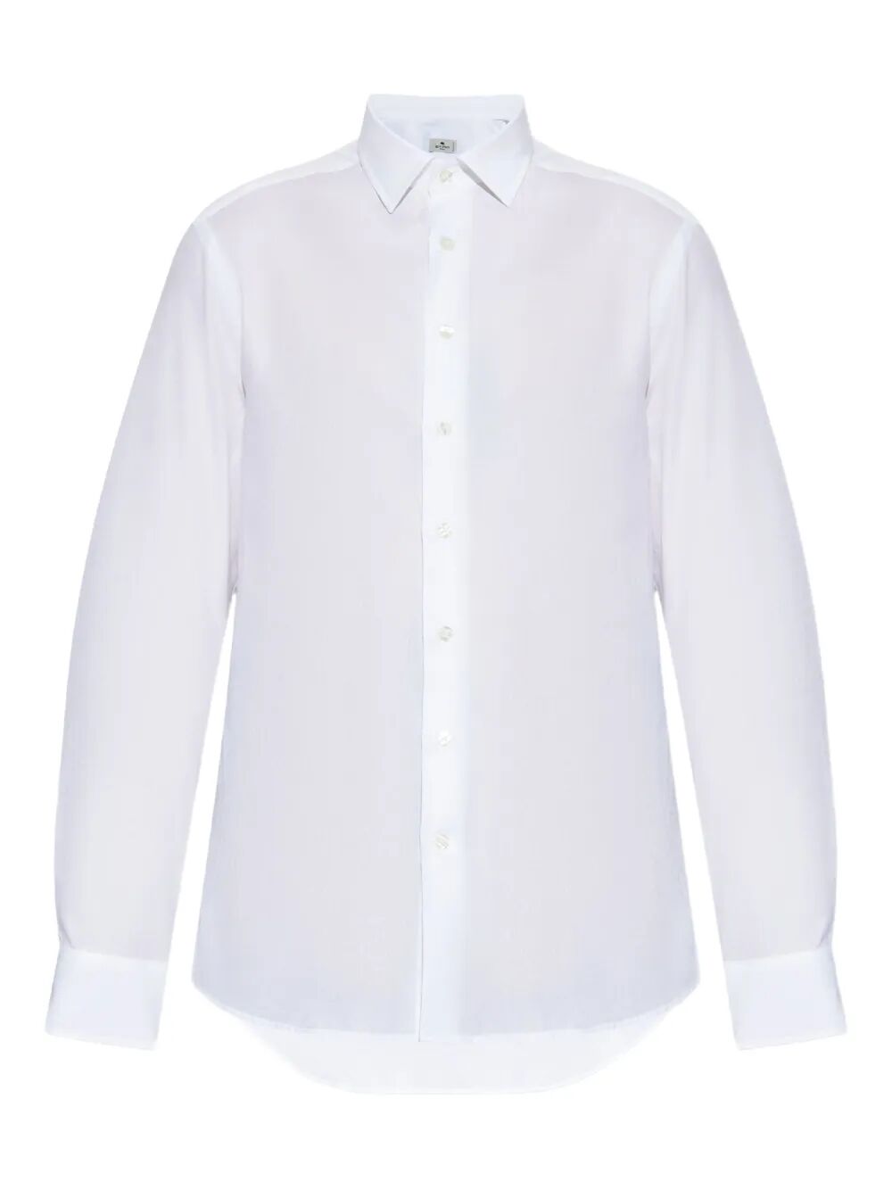 Etro Men Cotton Jacquard Shirt With Gecko Motif