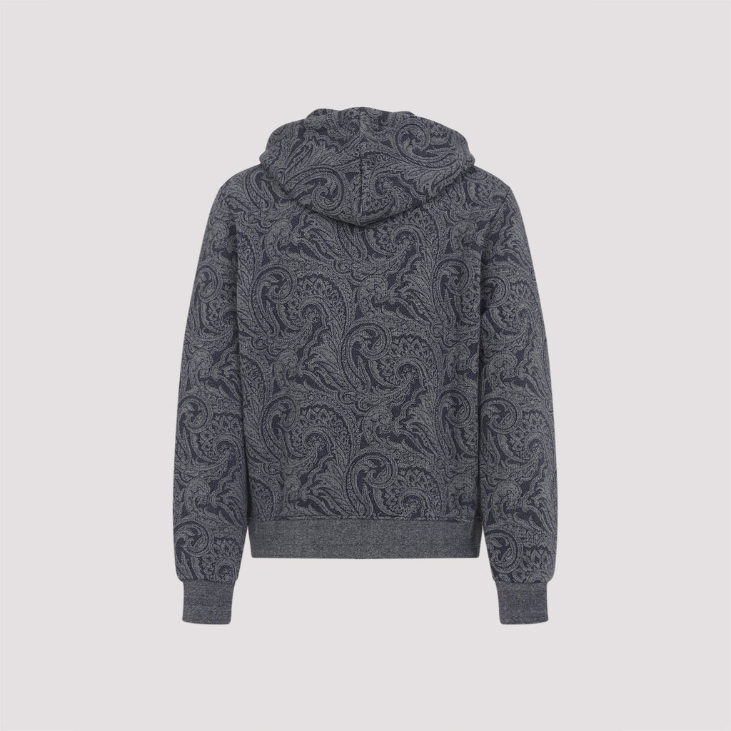 Etro Zipped Hoodie With Welt Pockets Men