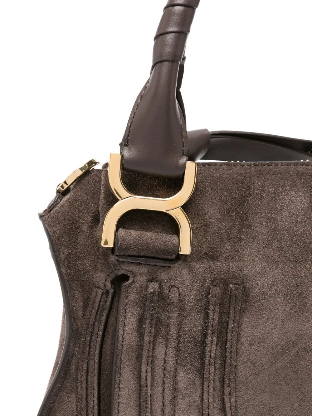Chloe Women Small Marcie Bag In Suede Leather