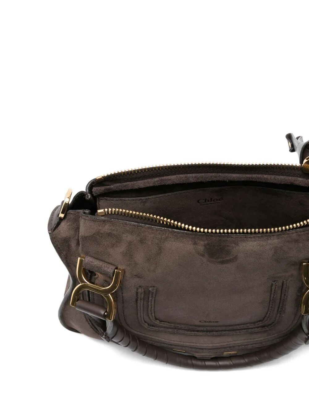 Chloe Women Small Marcie Bag In Suede Leather