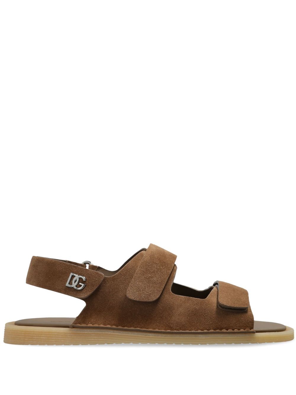 Dolce & Gabbana Men Touch-Strap Suede Sandals