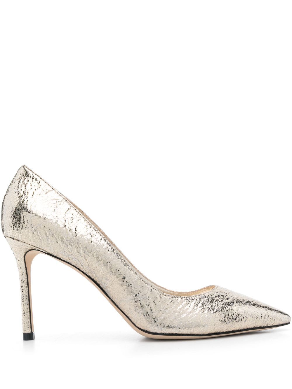 Jimmy Choo Women Cracked Effect Leather Romy Pumps 85