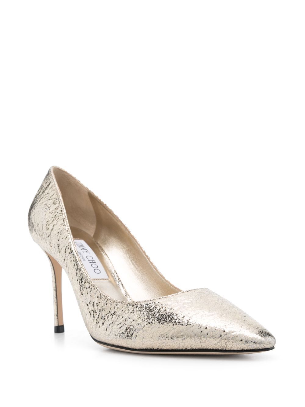 Jimmy Choo Women Cracked Effect Leather Romy Pumps 85