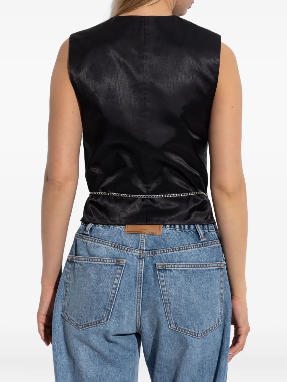 Alexander Wang Women Wool-Blend Tailored Vest With Chain-Link