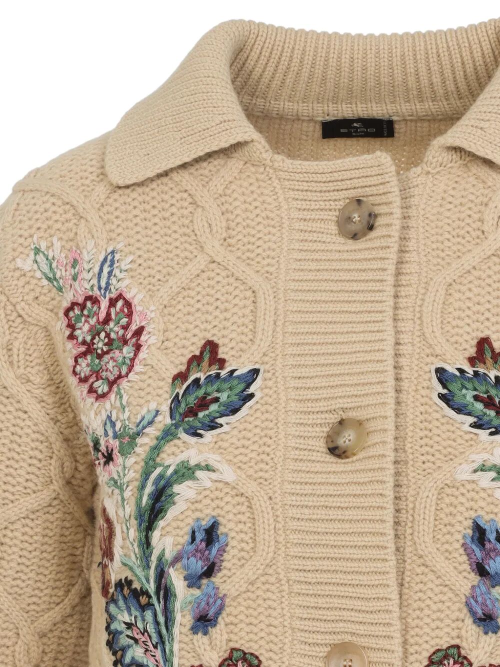 Etro Women Floral-Embroidered Cardigan