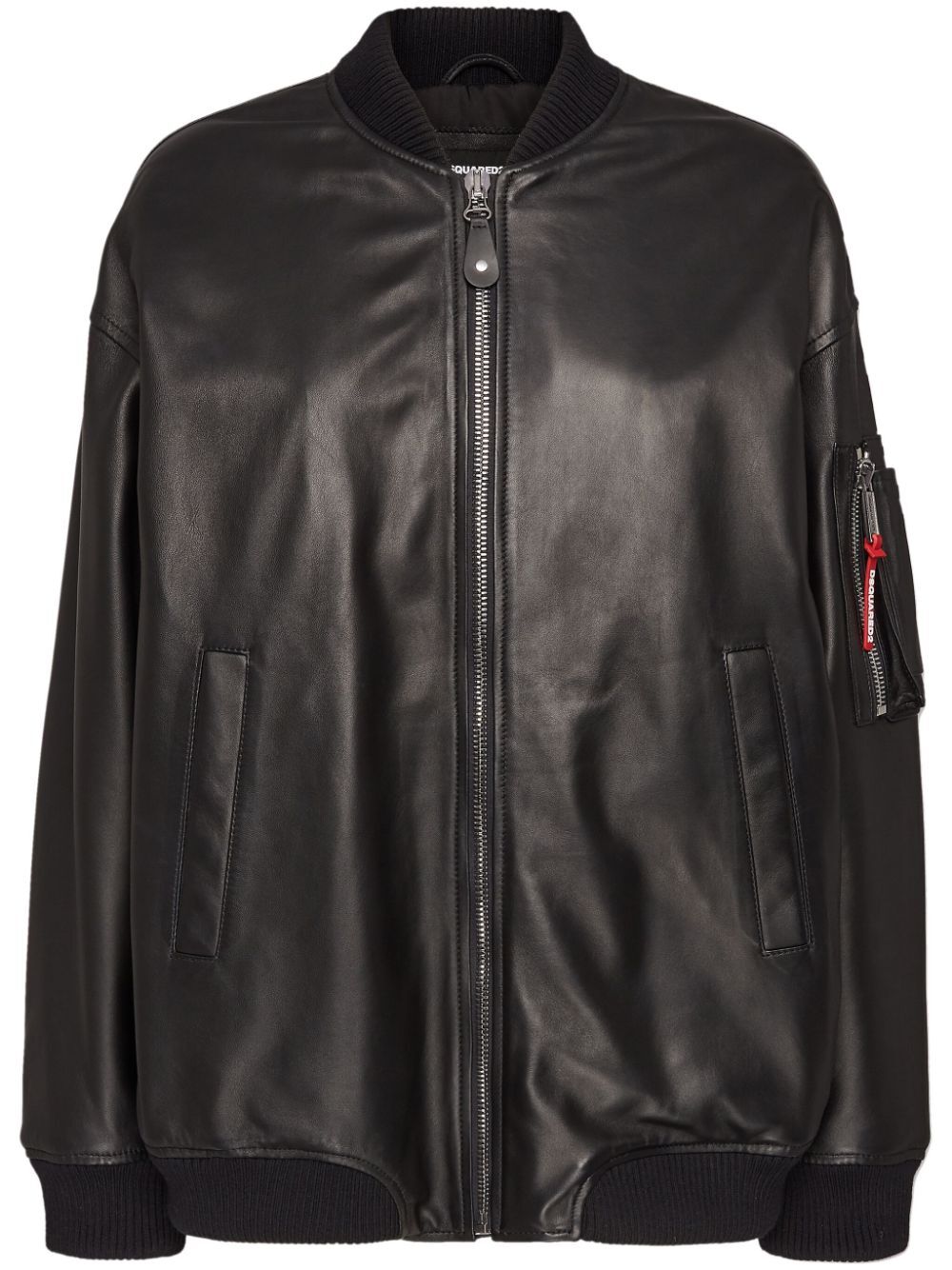 Dsquared2 Women Leather Oversize Bomber