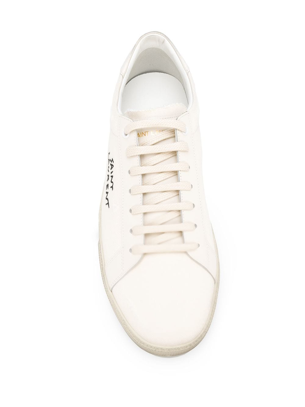 Saint Laurent Men Court Classic Sl/06 Embroidered Canvas And Leather Sneakers