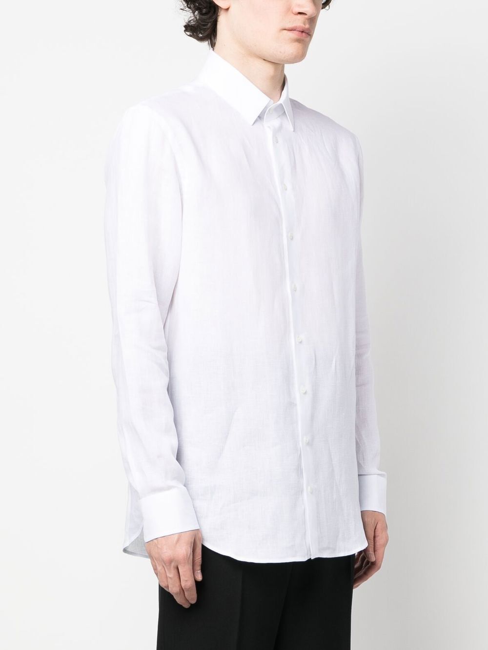 Giorgio Armani Men Regular Fit Linen Shirt