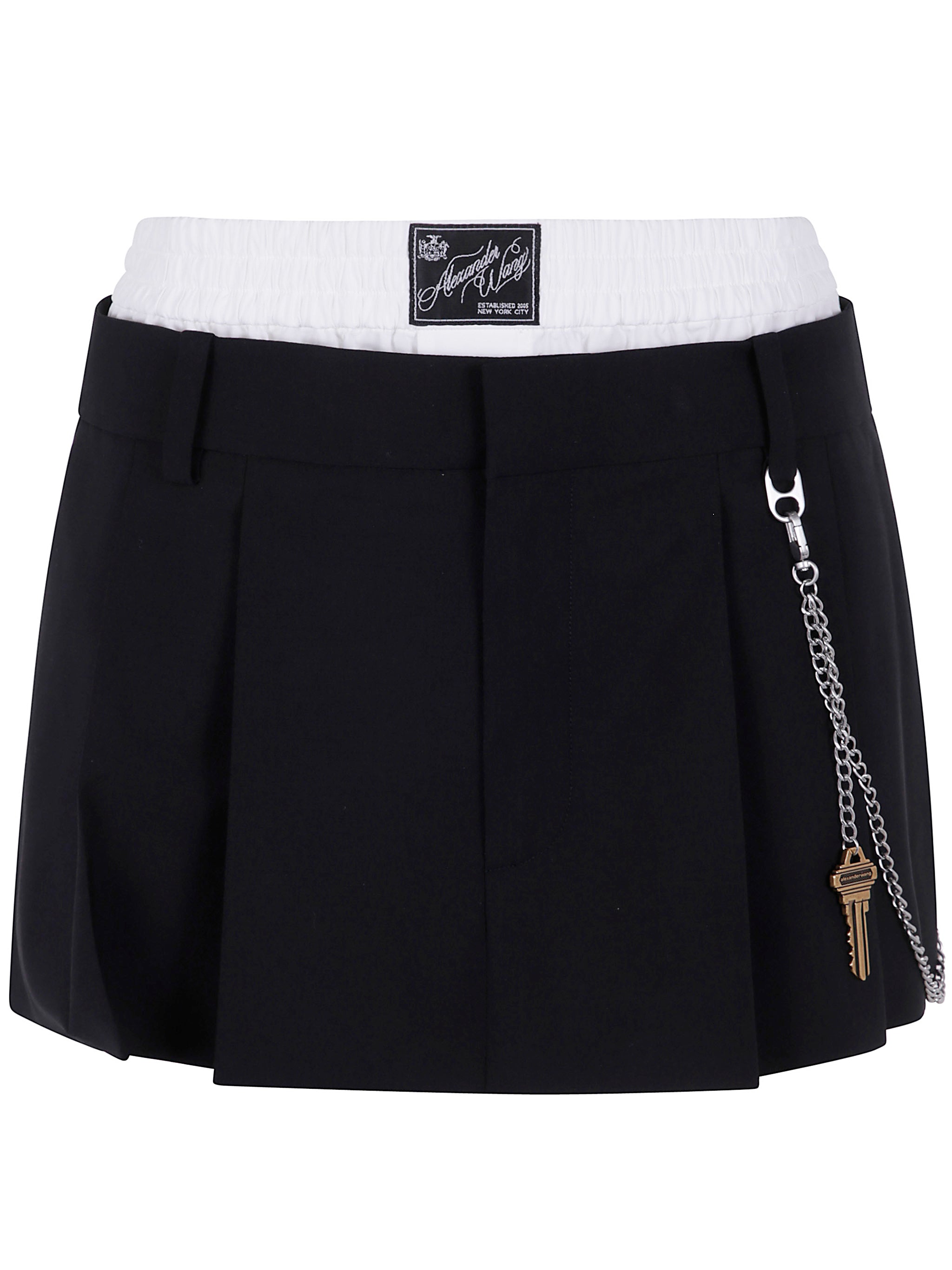 Alexander Wang Women Pre-Styled Pleated Skort With Chain