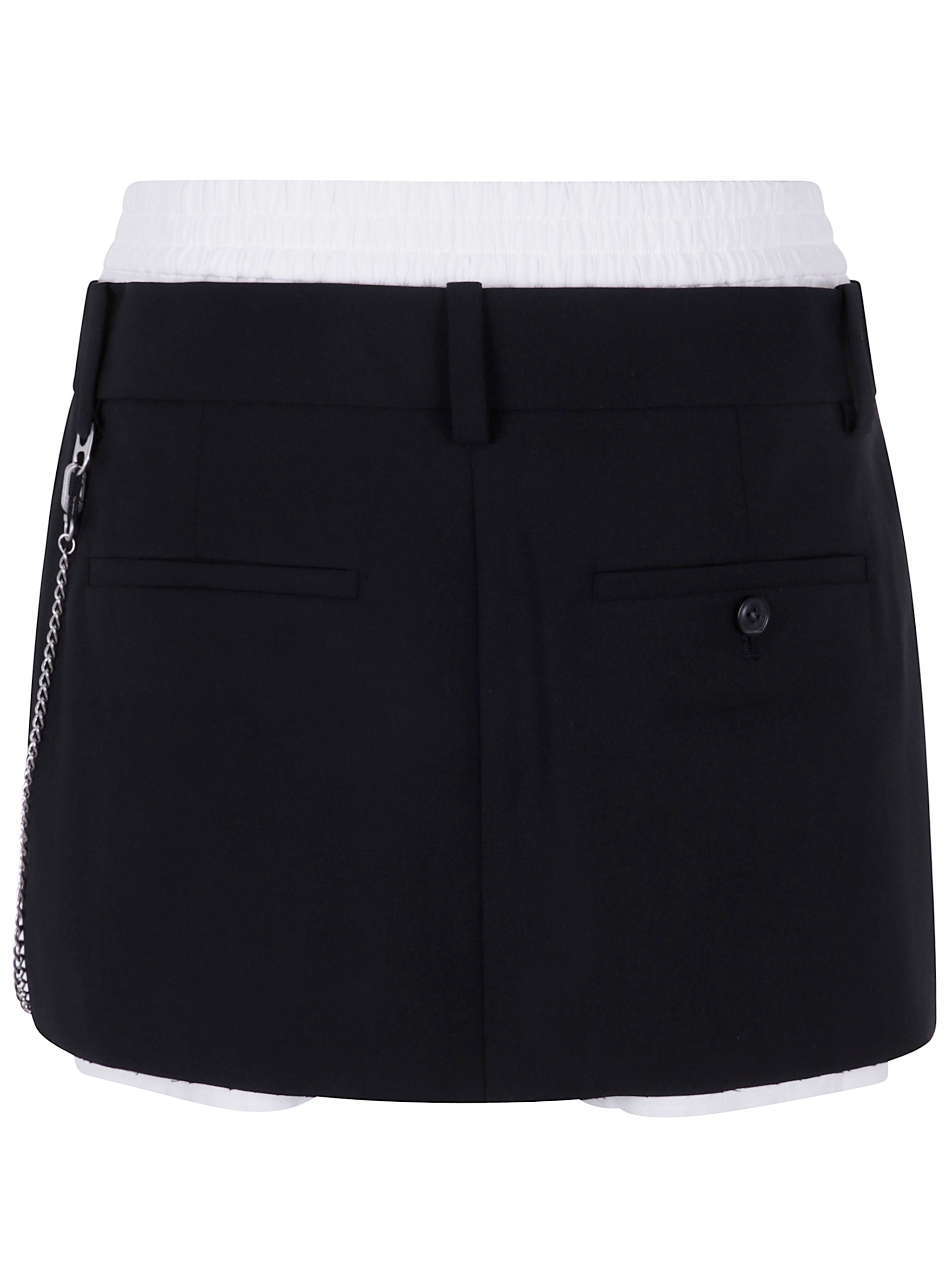 Alexander Wang Women Pre-Styled Pleated Skort With Chain