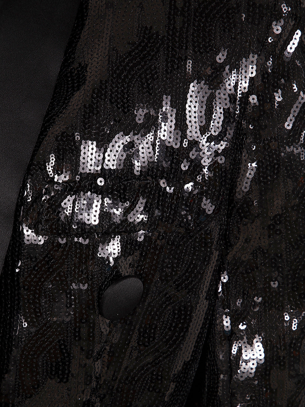 Balmain Women V-Neck Glitter Satin Tailored Jkt