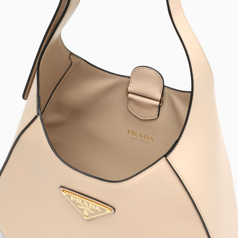 Prada Travertine-Coloured Leather Shoulder Bag Women