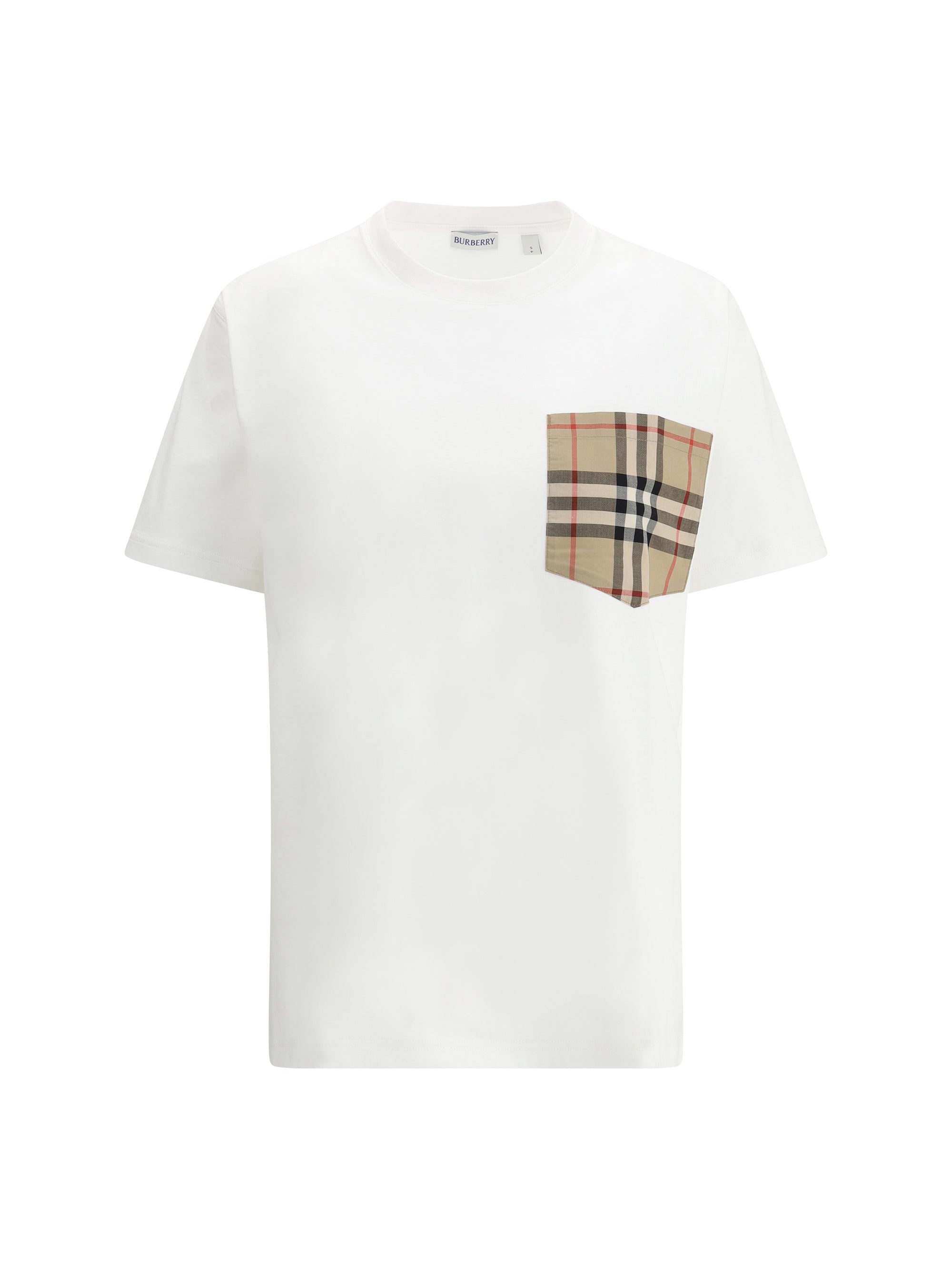 Burberry Women Archive Check Pocket T-Shirt