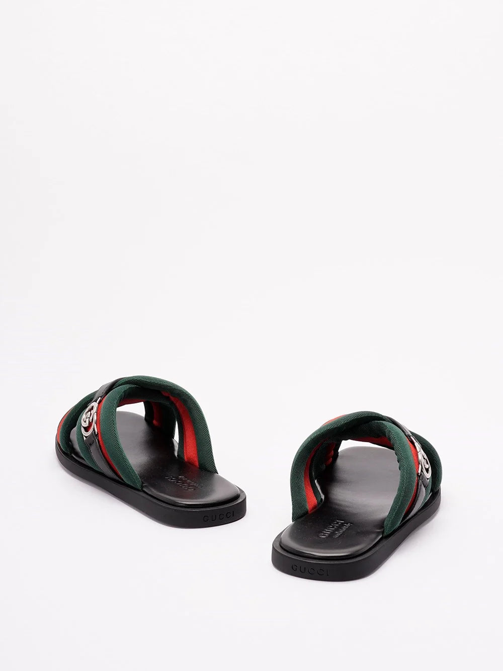 Gucci Men Criss-Cross Sandals With `Web`