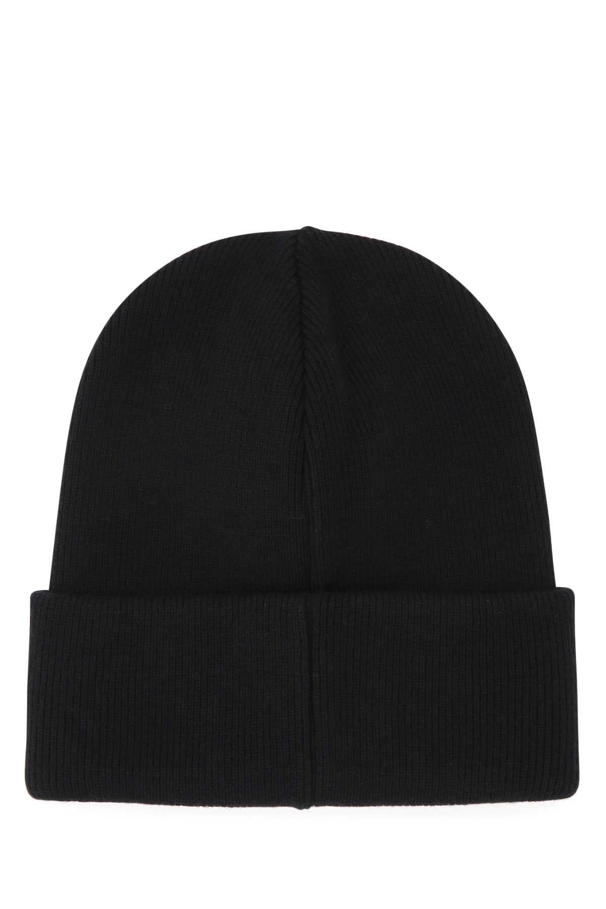 Dsquared Men Black Wool Beanie Hat
