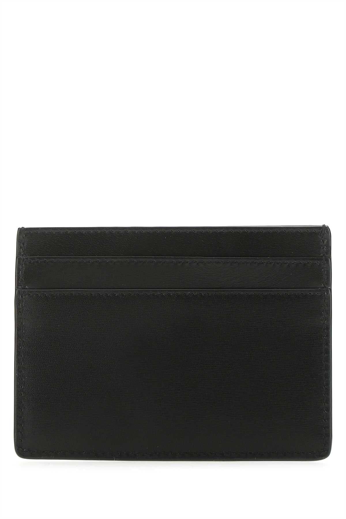 Saint Laurent Men Black Leather Card Holder