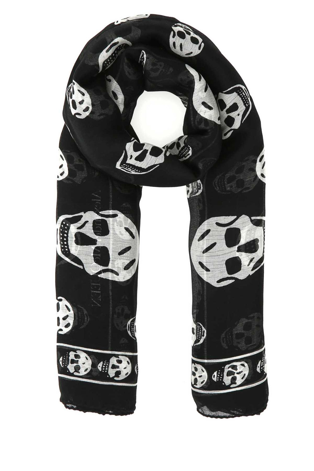 Alexander Mcqueen Women Printed Silk Foulard