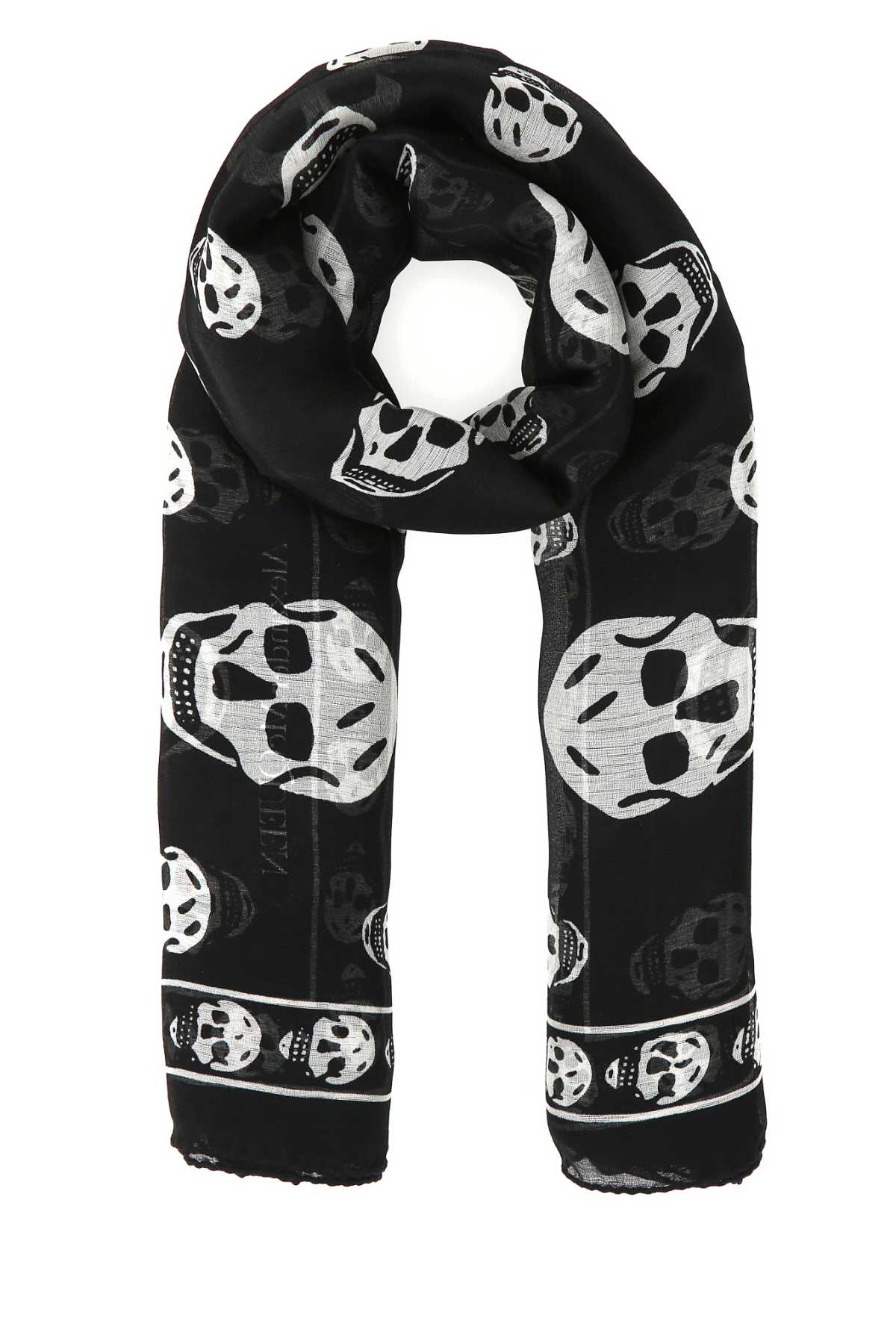 Alexander Mcqueen Women Printed Silk Foulard