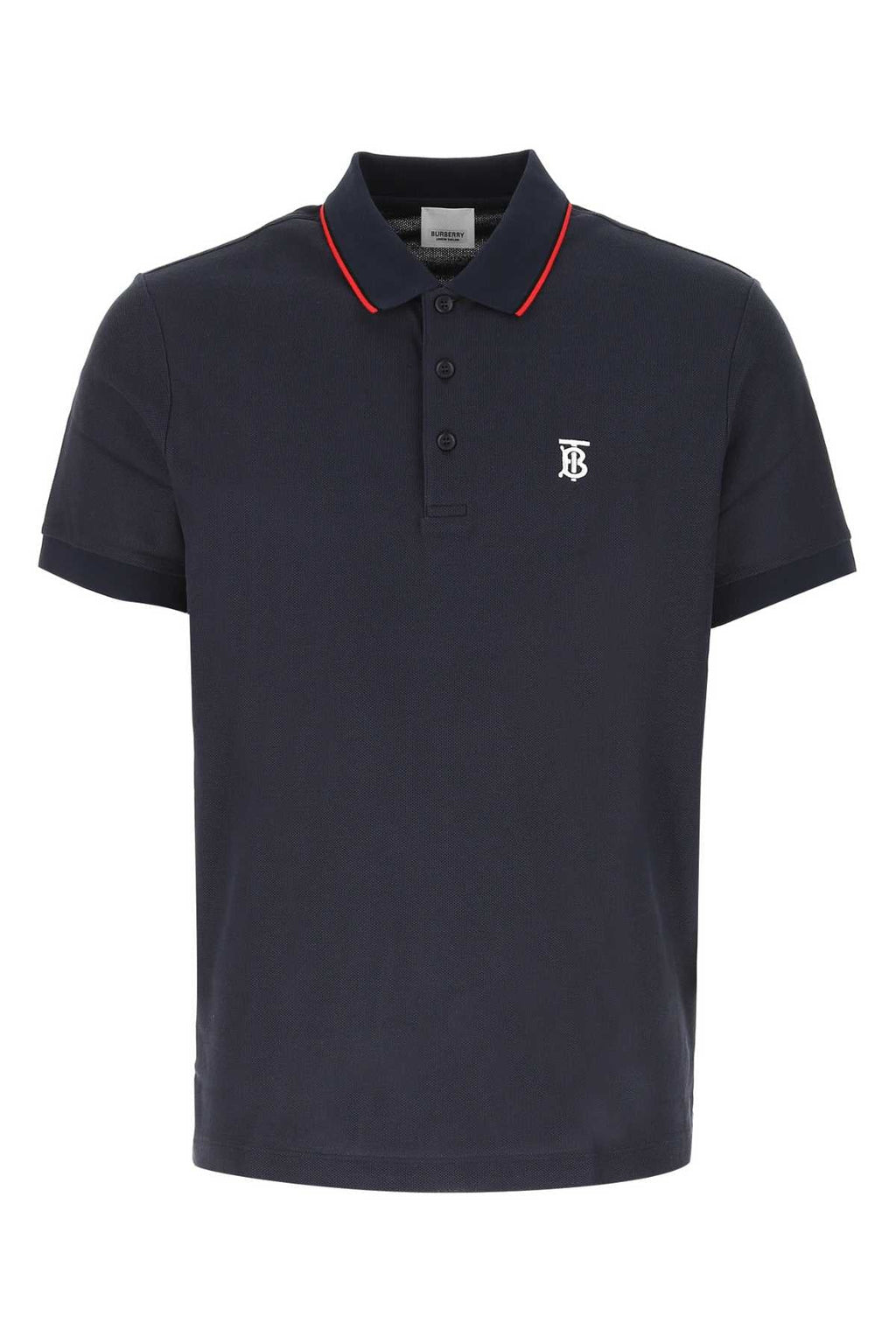 Burberry Men Polo In Piquet Blu Navy