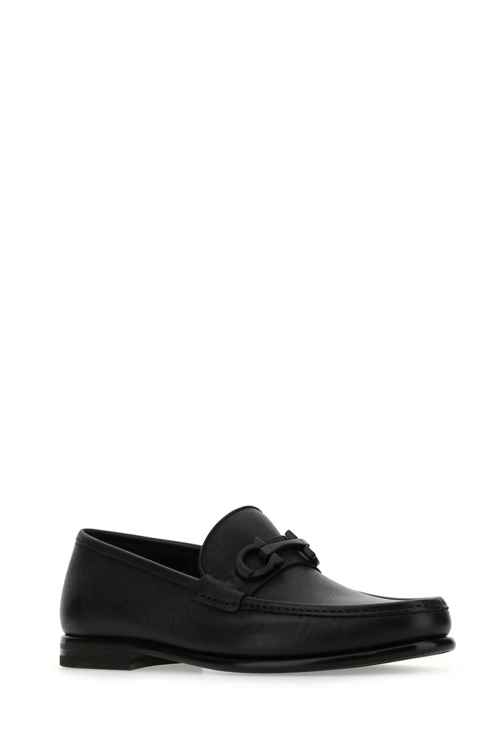 Mocassins masculinos Salvatore Ferragamo em couro preto