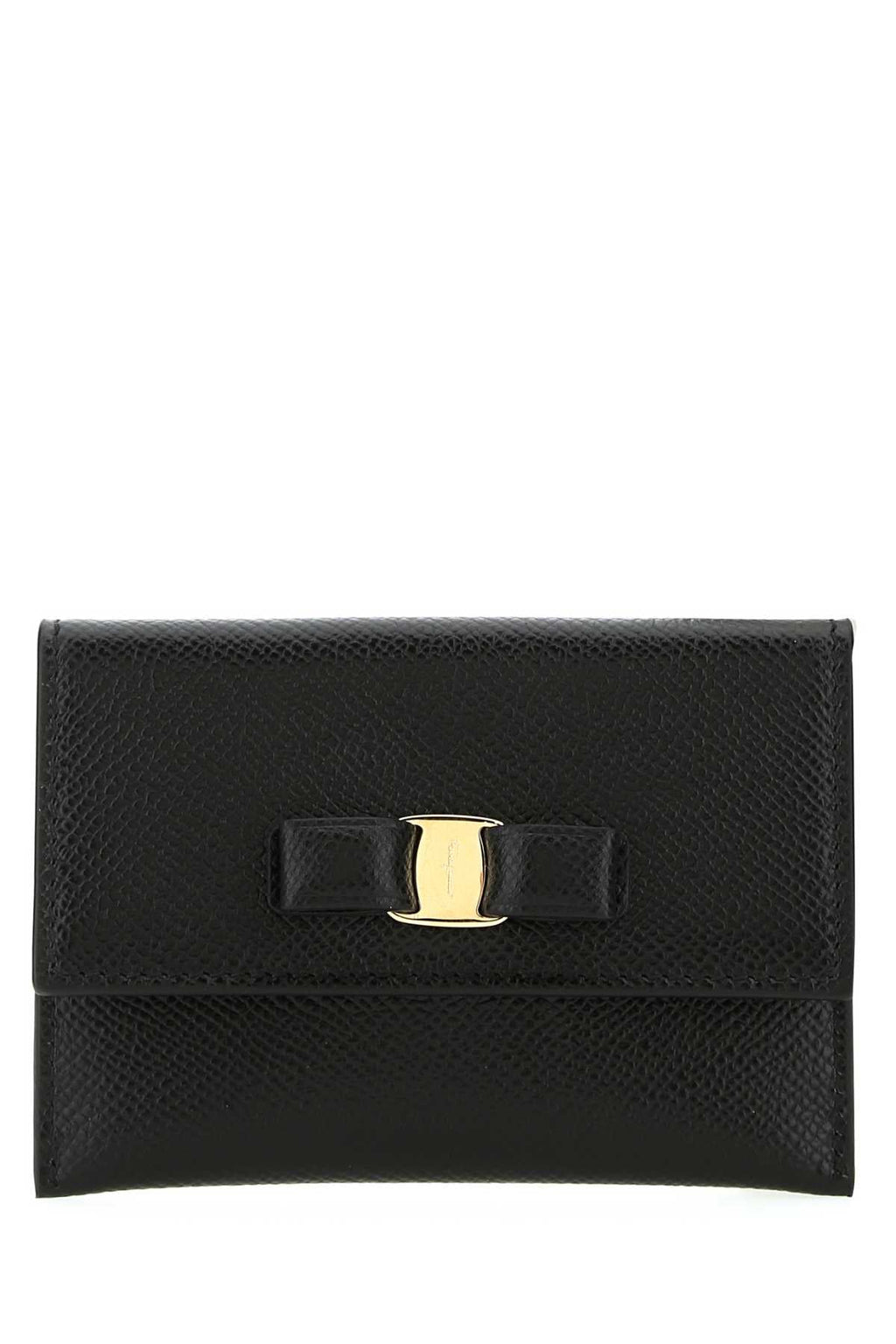 Salvatore Ferragamo Women Black Leather Card Holder