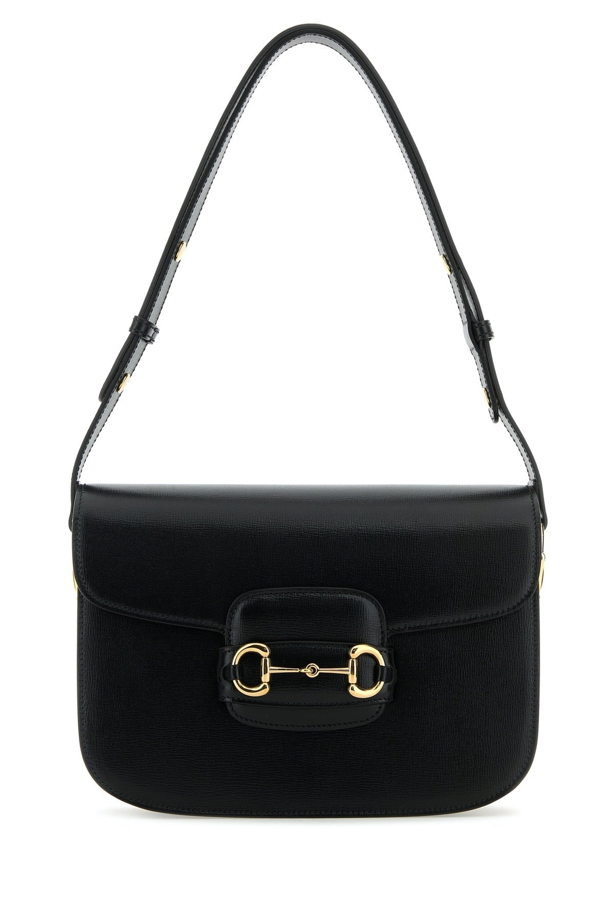 Gucci Women Black Leather 1955 Horsebit Shoulder Bag