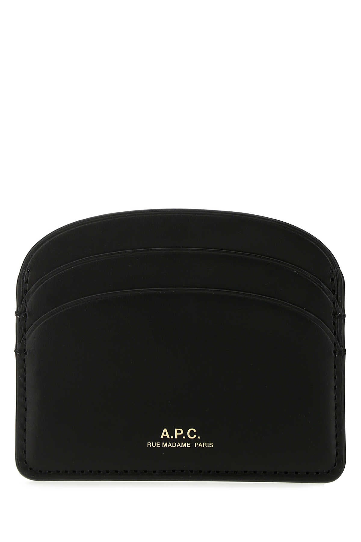 A.P.C. Women Black Leather Card Holder