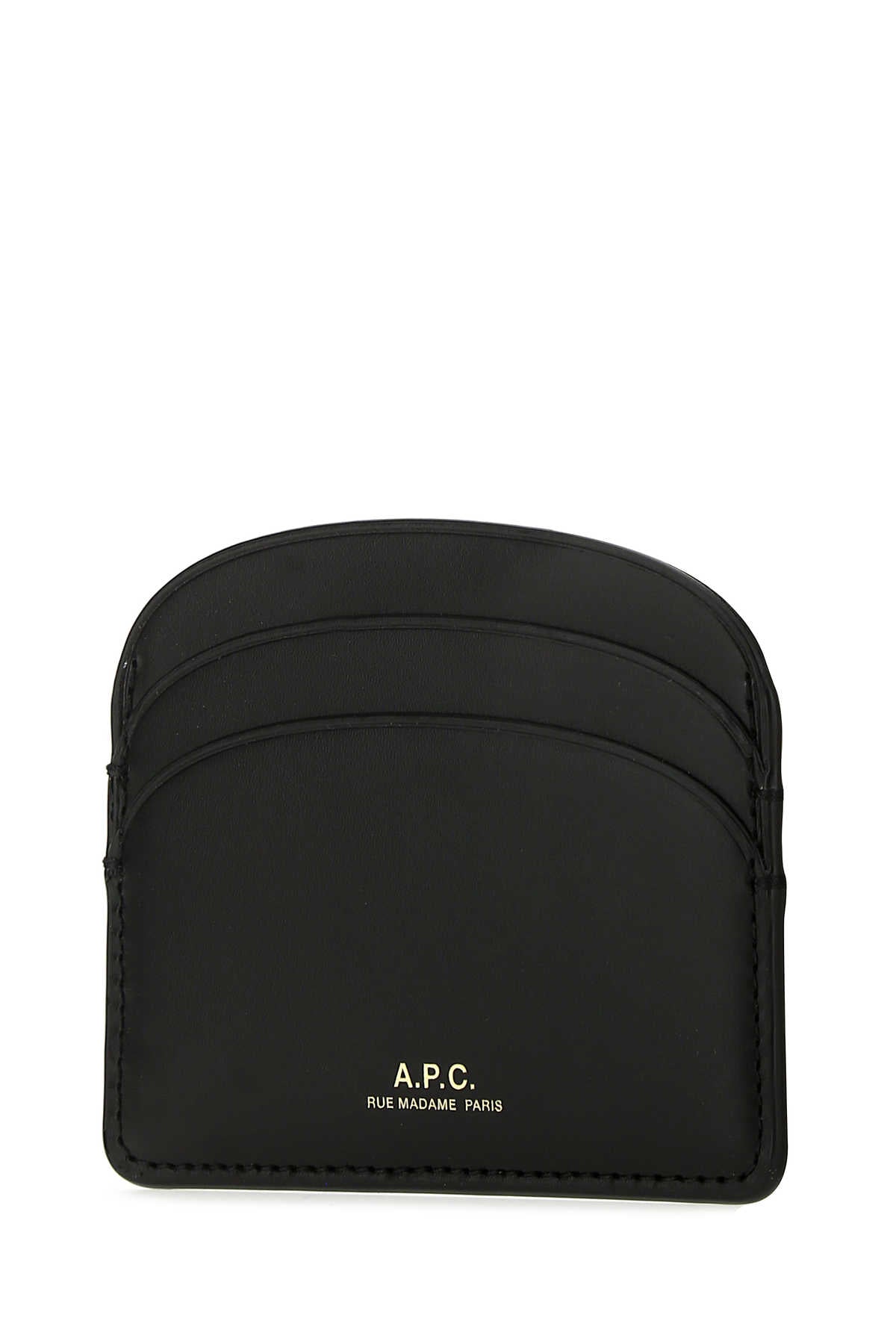 A.P.C. Women Black Leather Card Holder