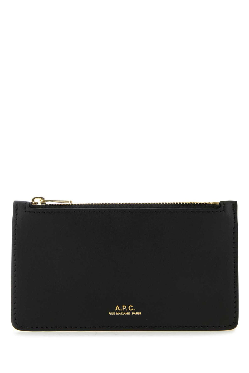 A.P.C. Women Black Leather Willow Card Holder