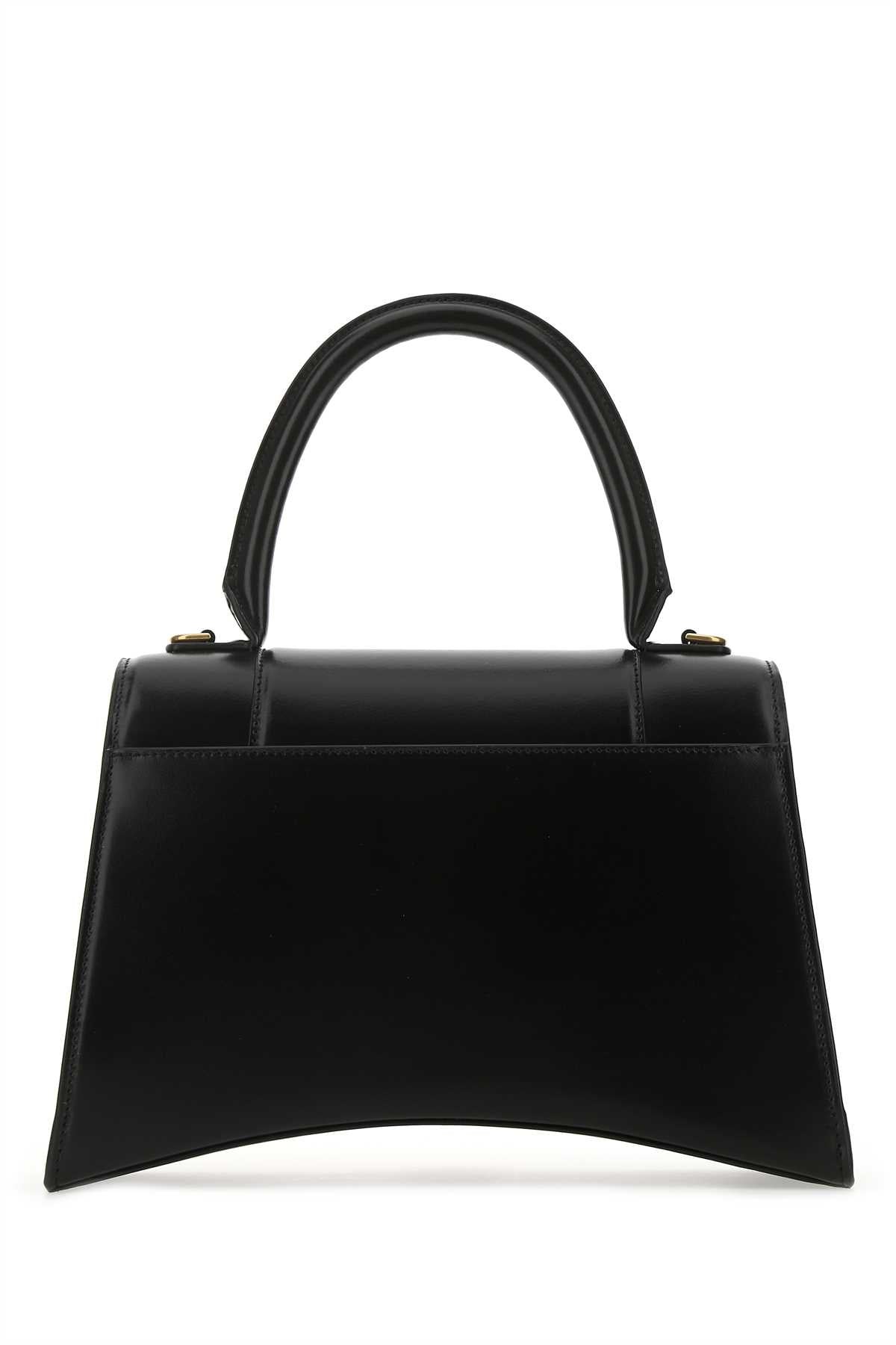 Balenciaga Women Black Leather Medium Hourglass Handbag