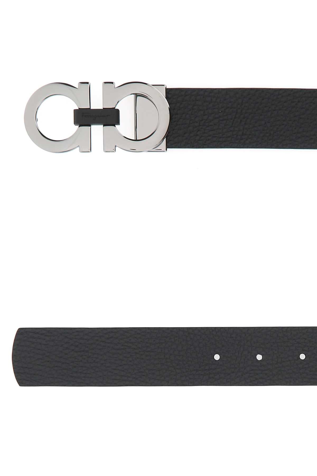 Cinto reversível de couro preto masculino Salvatore Ferragamo