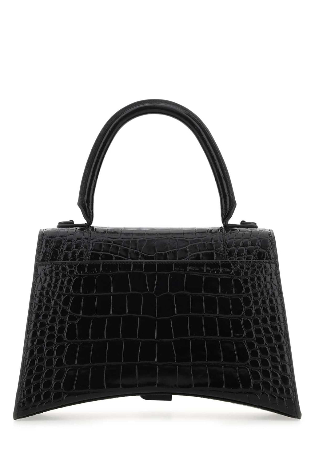 Balenciaga Women Black Leather Hourglass Handbag