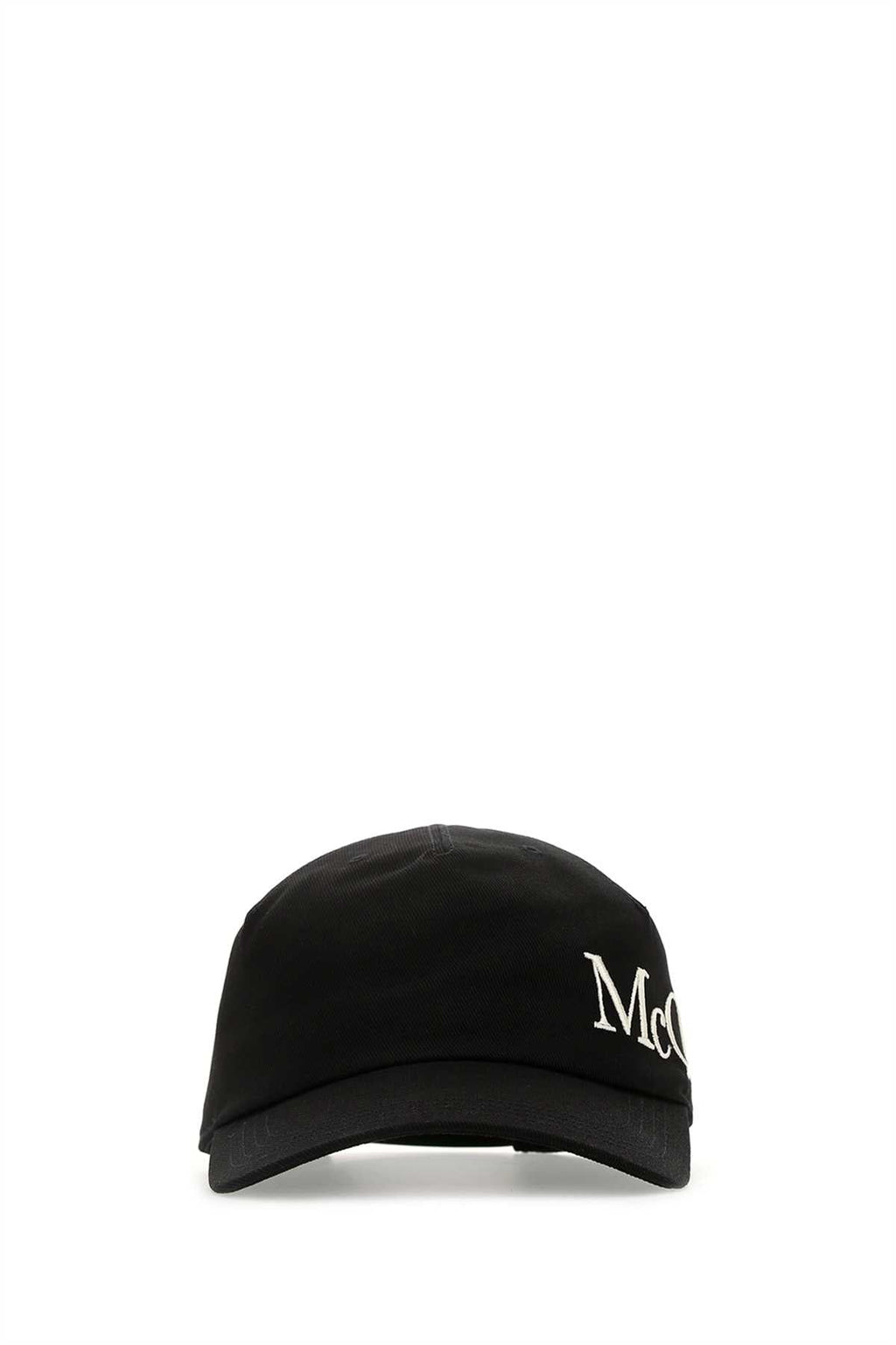 Alexander Mcqueen Men Black Gabardine Baseball Cap