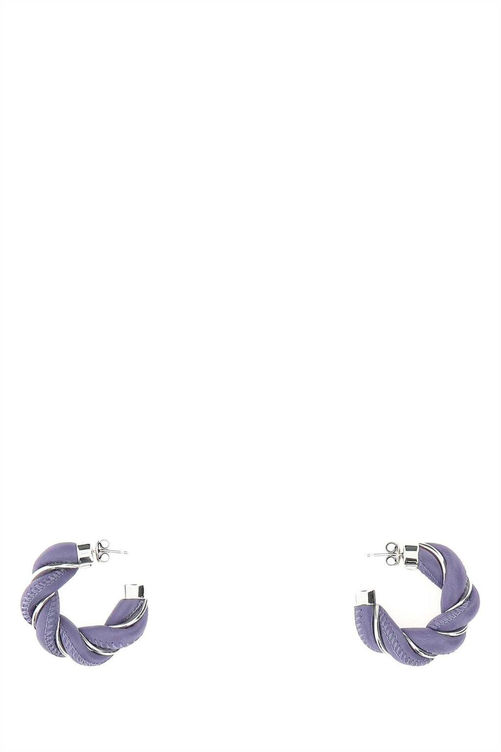 Bottega Veneta Women Lilac Nappa Leather And 925 Silver Earrings