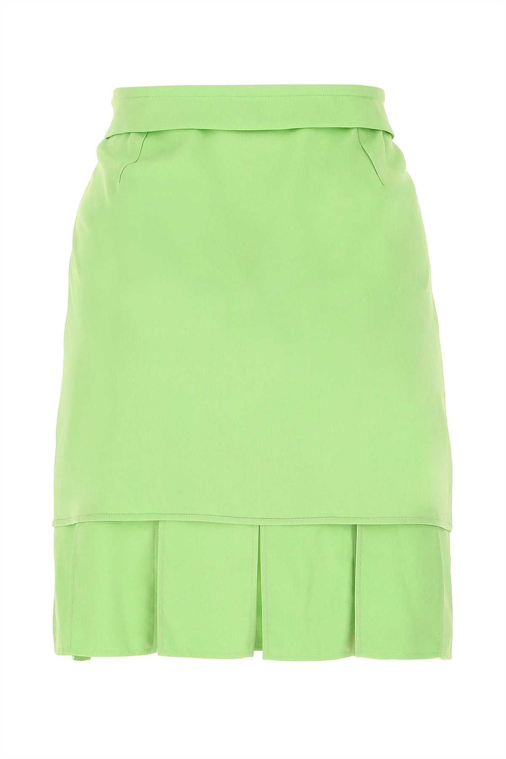 Bottega Veneta Women Pastel Green Stretch Viscose Miniskirt