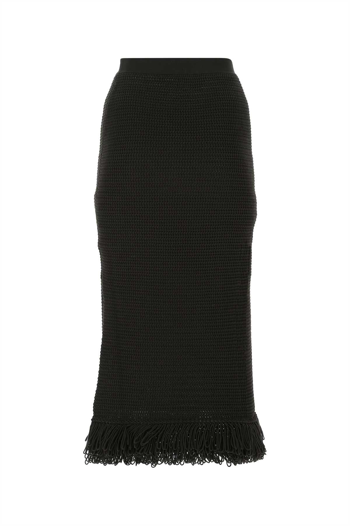 Bottega Veneta Women Dark Brown Cotton Skirt