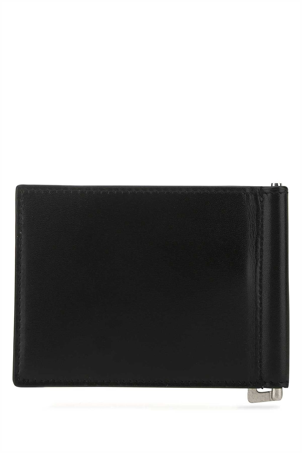 Saint Laurent Men Black Leather Card Holder