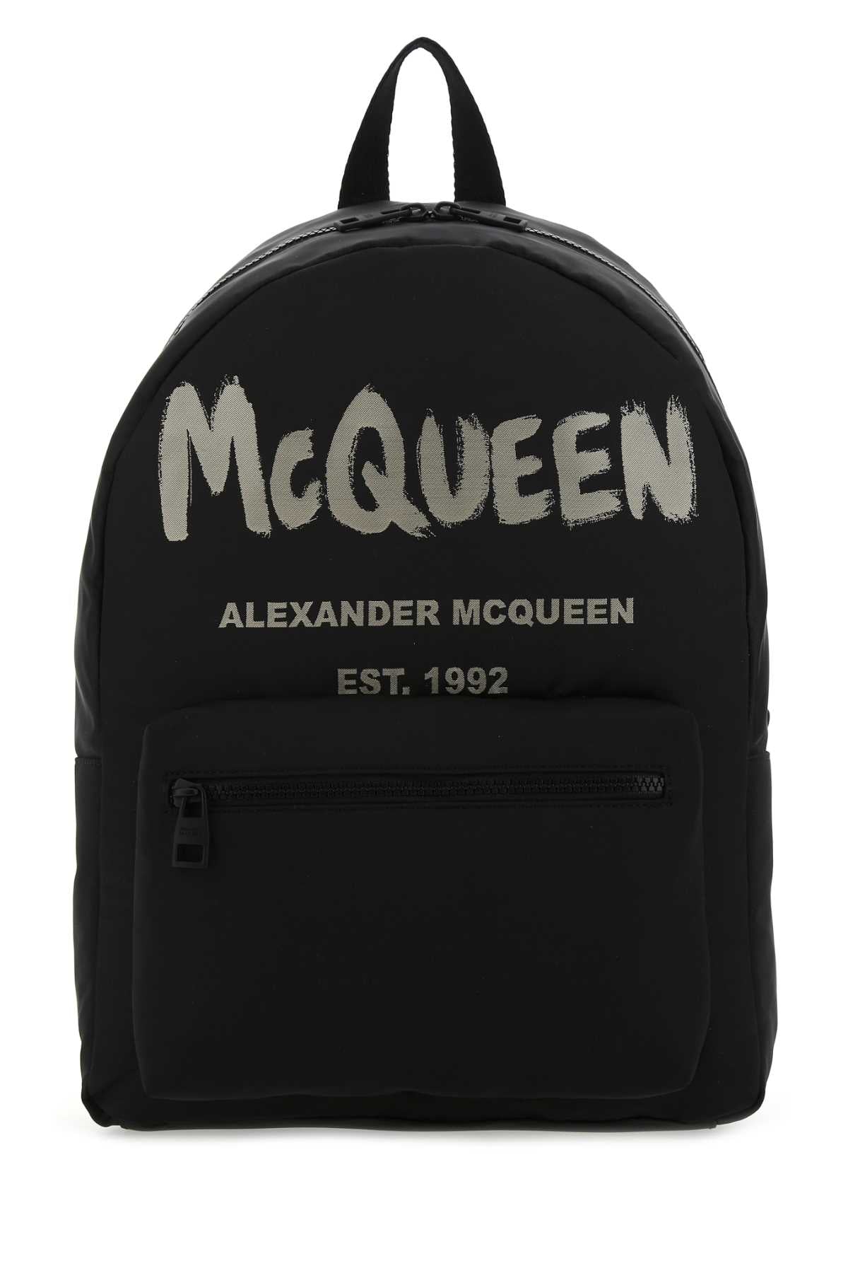 Alexander Mcqueen Men Black Canvas Metropolitan Backpack