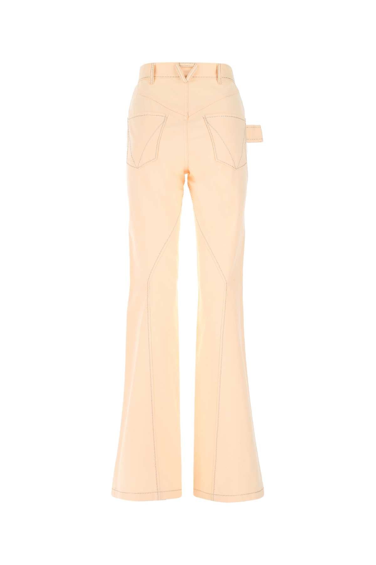 Bottega Veneta Women Peach Cotton Wide Leg Pant