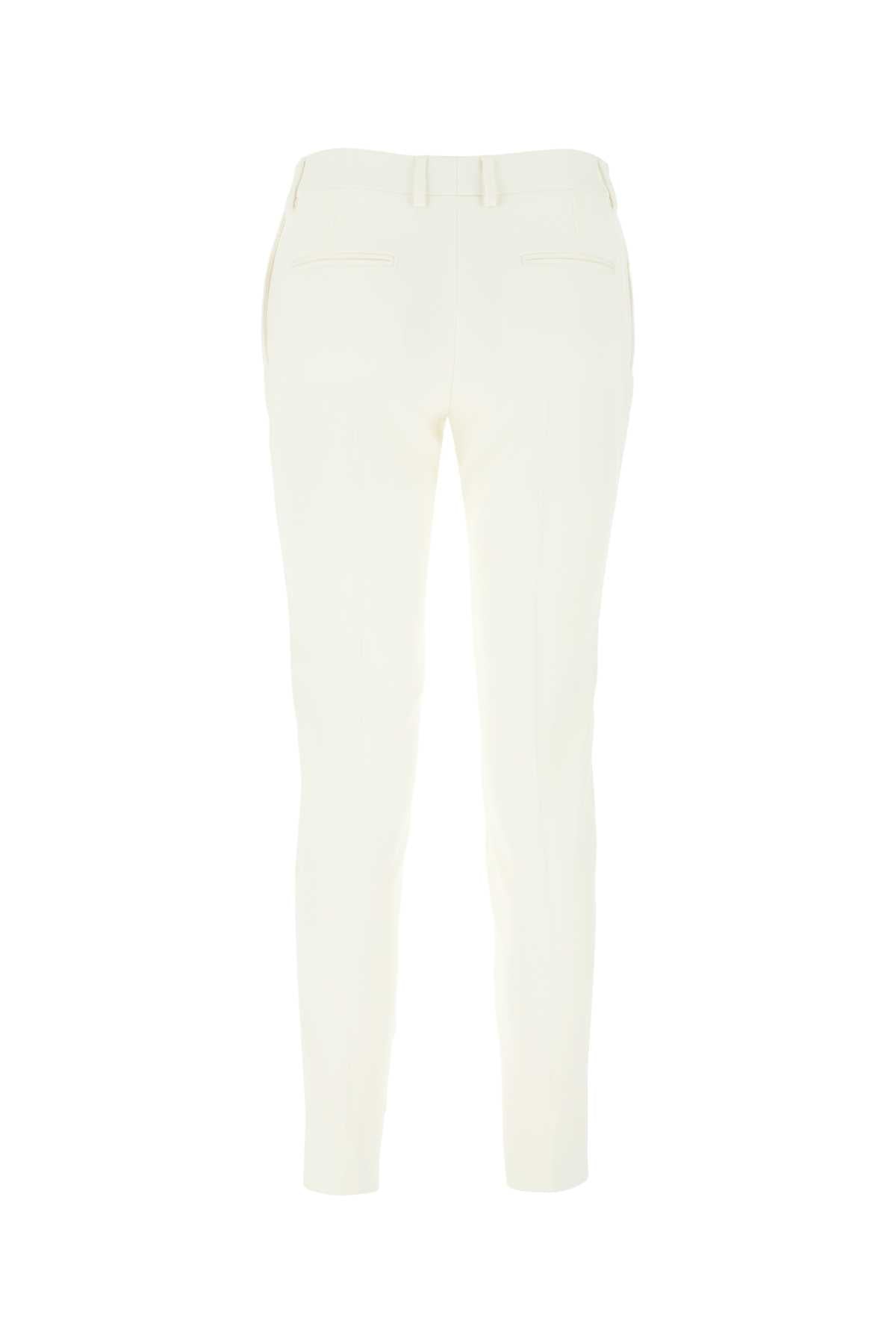 Saint Laurent Women Ivory Wool Pant