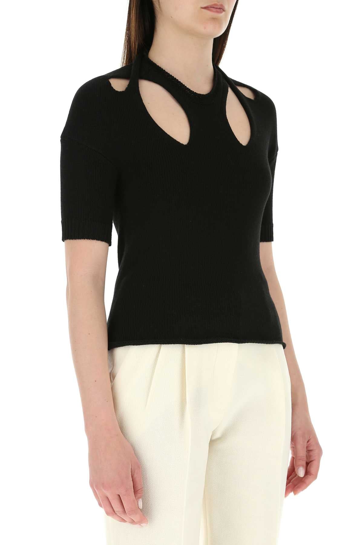 Chloe Women Black Cotton Blend Top