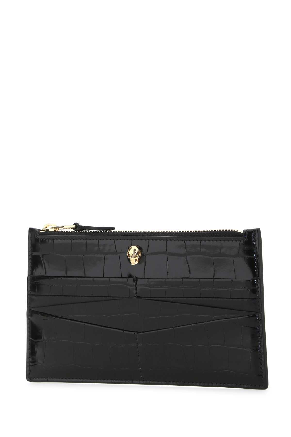 Alexander Mcqueen Women Black Leather Pouch