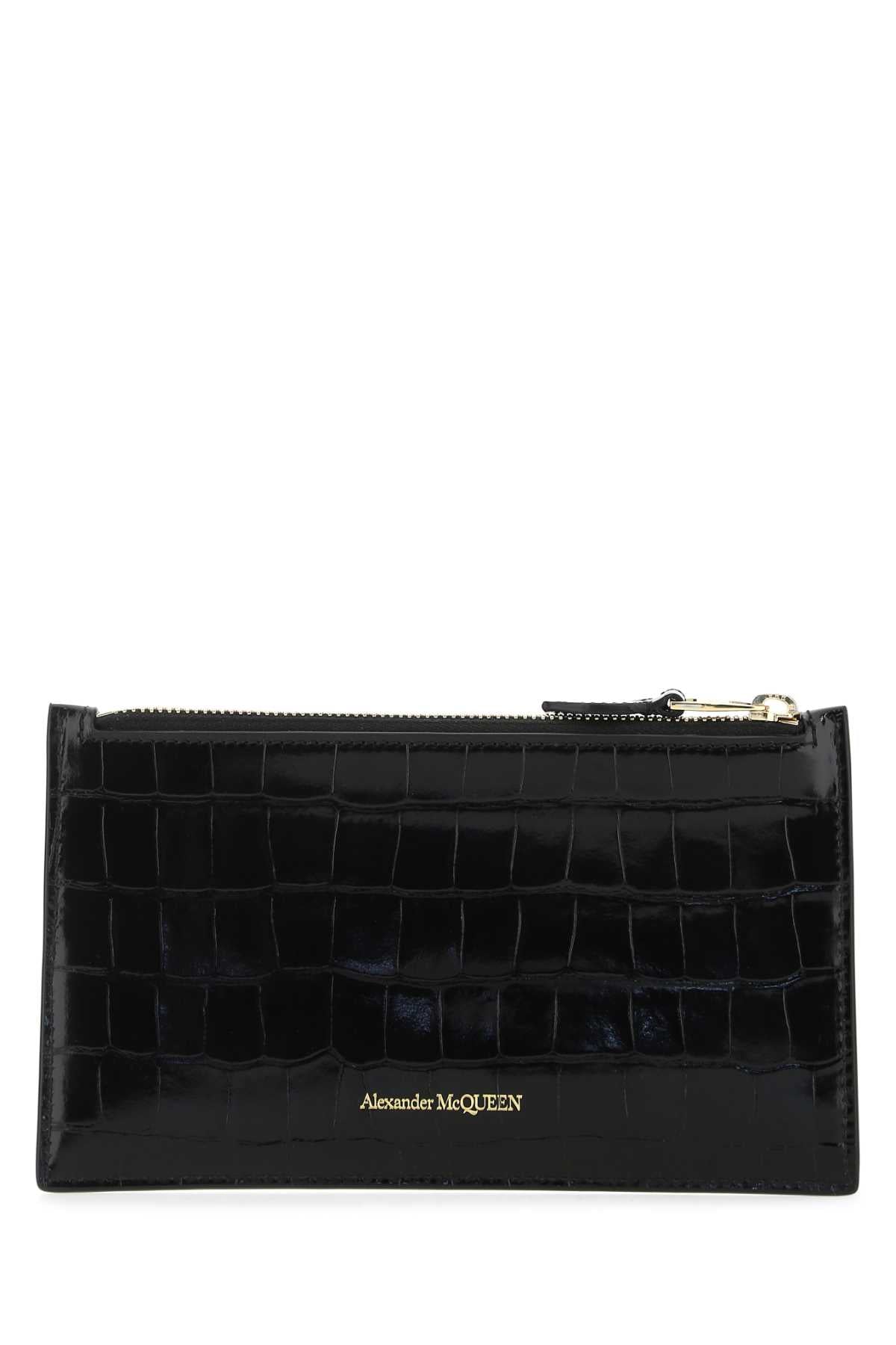 Alexander Mcqueen Women Black Leather Pouch