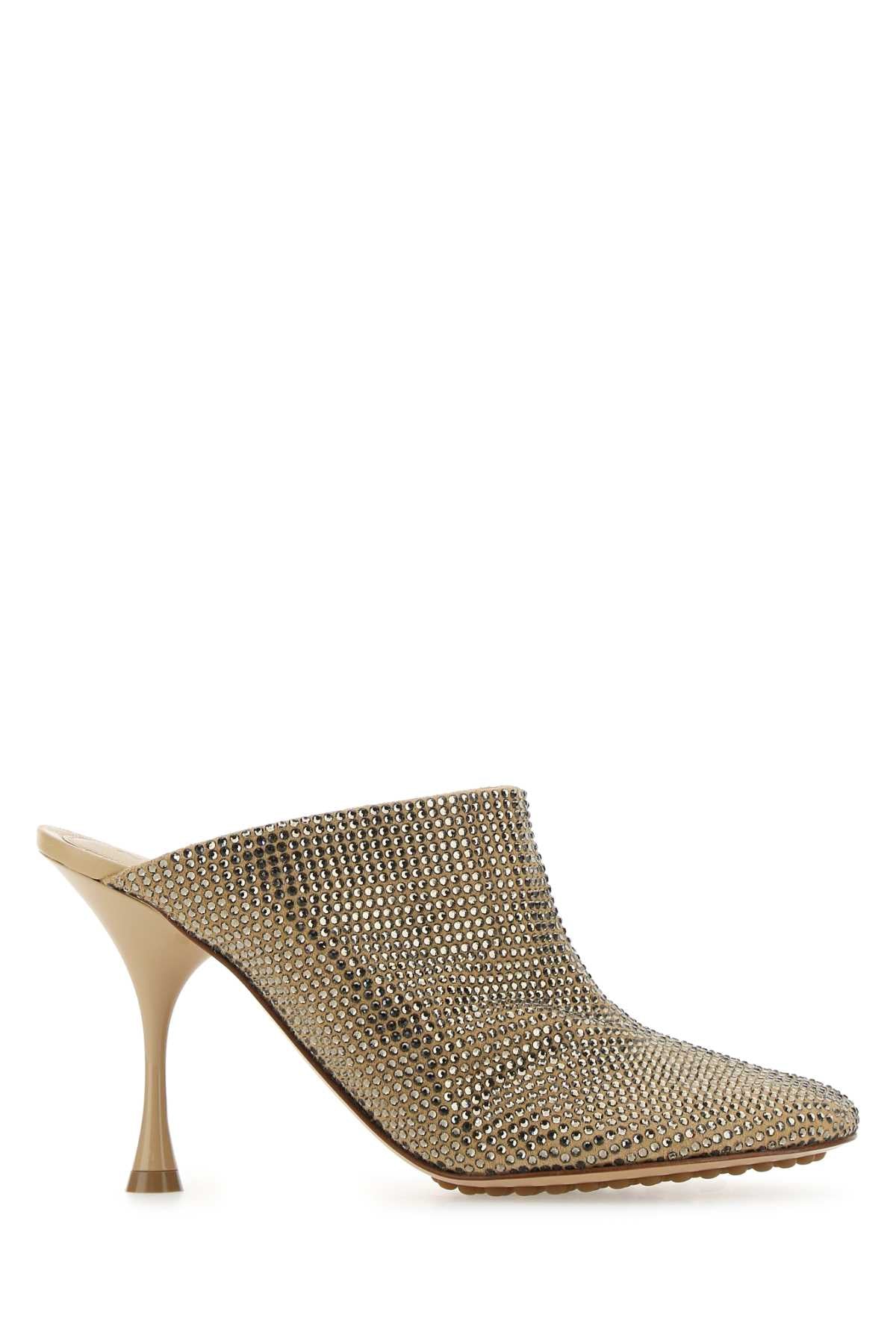 Bottega Veneta Women Embellished Suede Sparkle Dot Sock Mules