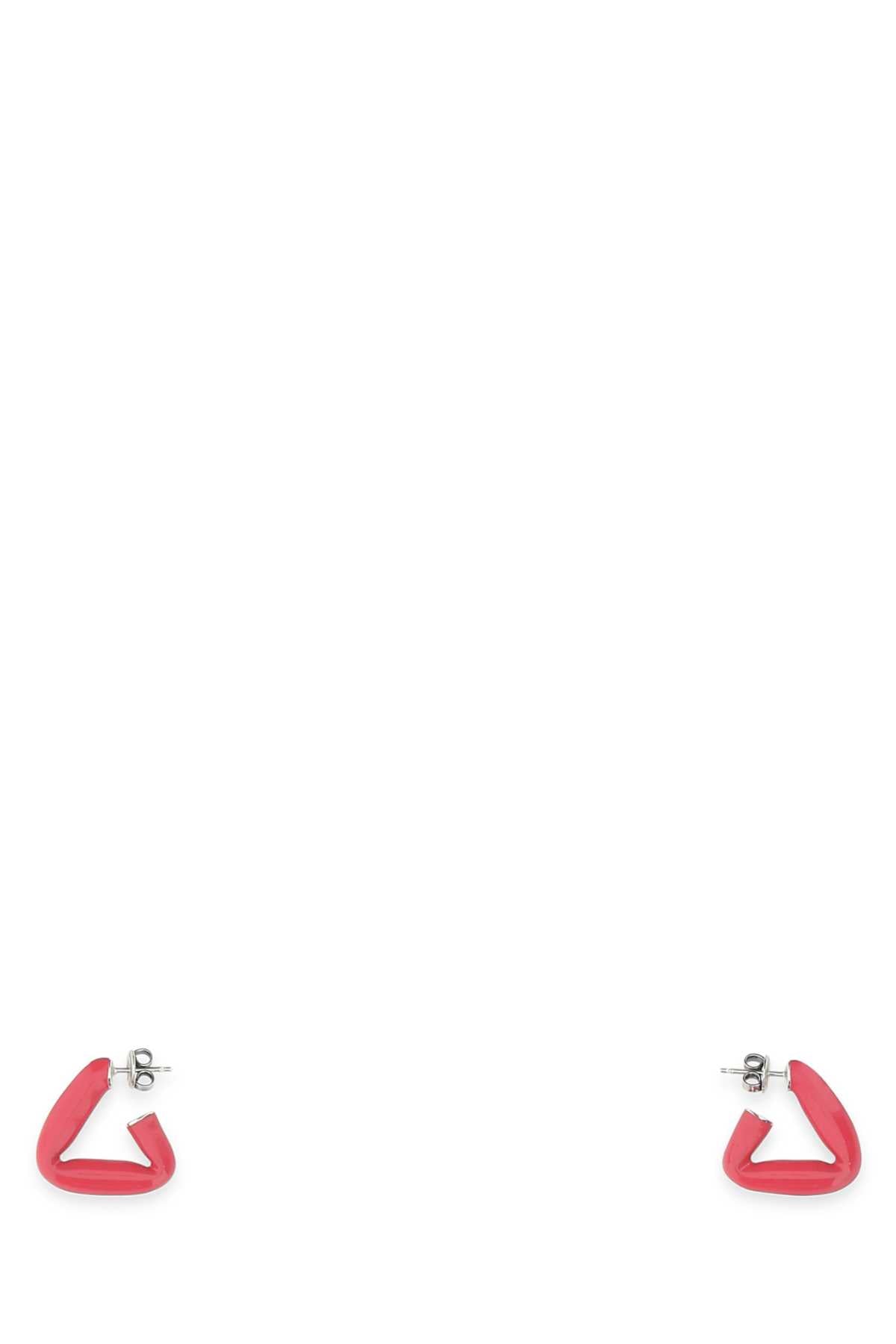 Bottega Veneta Women Fuchsia 925 Silver Fold Earrings