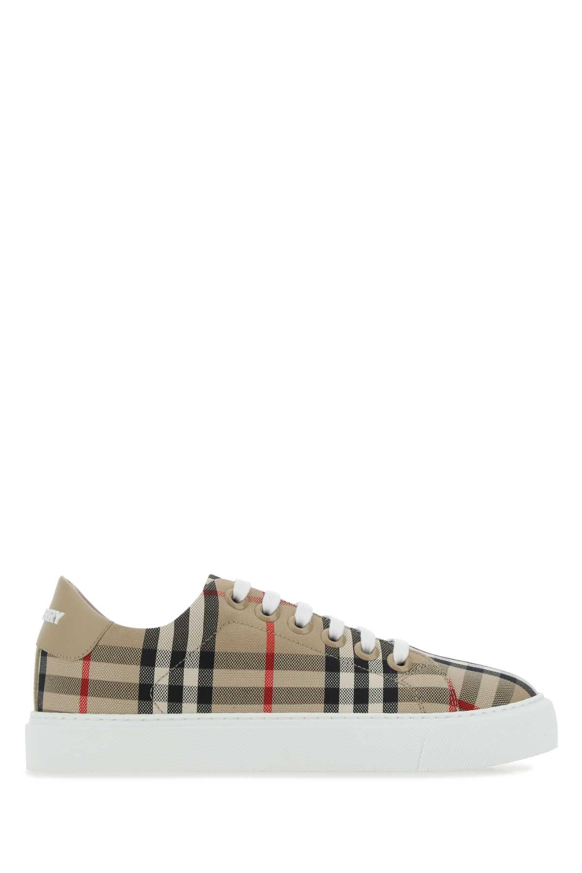 Burberry Women Embroidered Canvas Sneakers